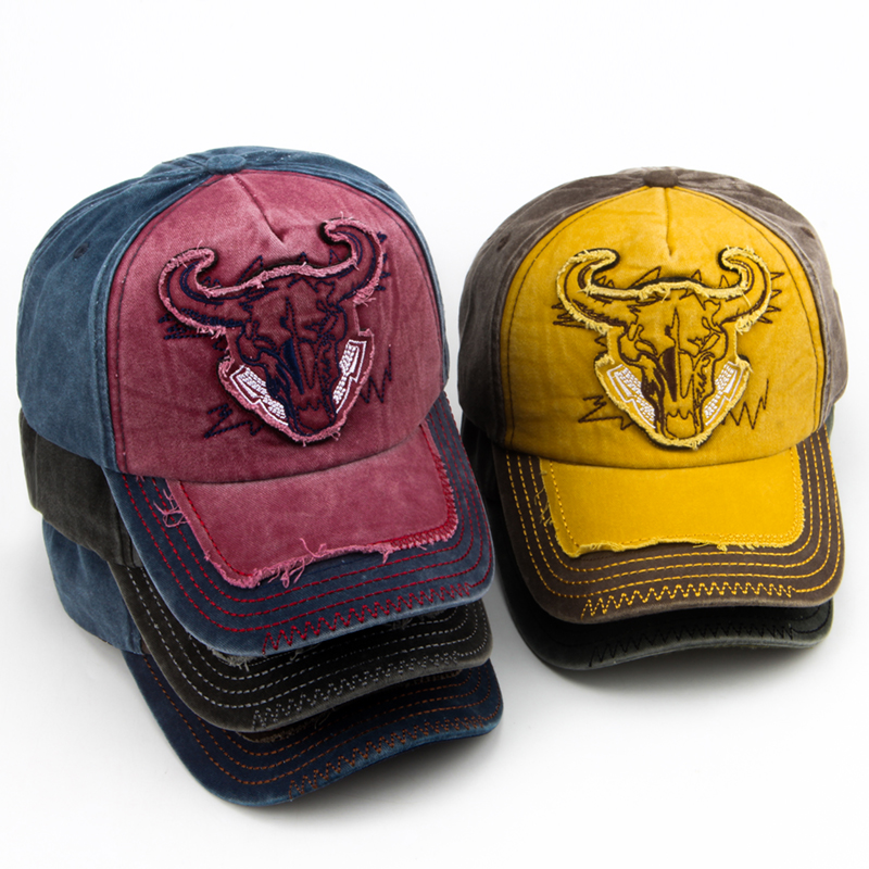 Streetwear Brand Beanie - CNTANG mężczyźni Bull Head haft czapka