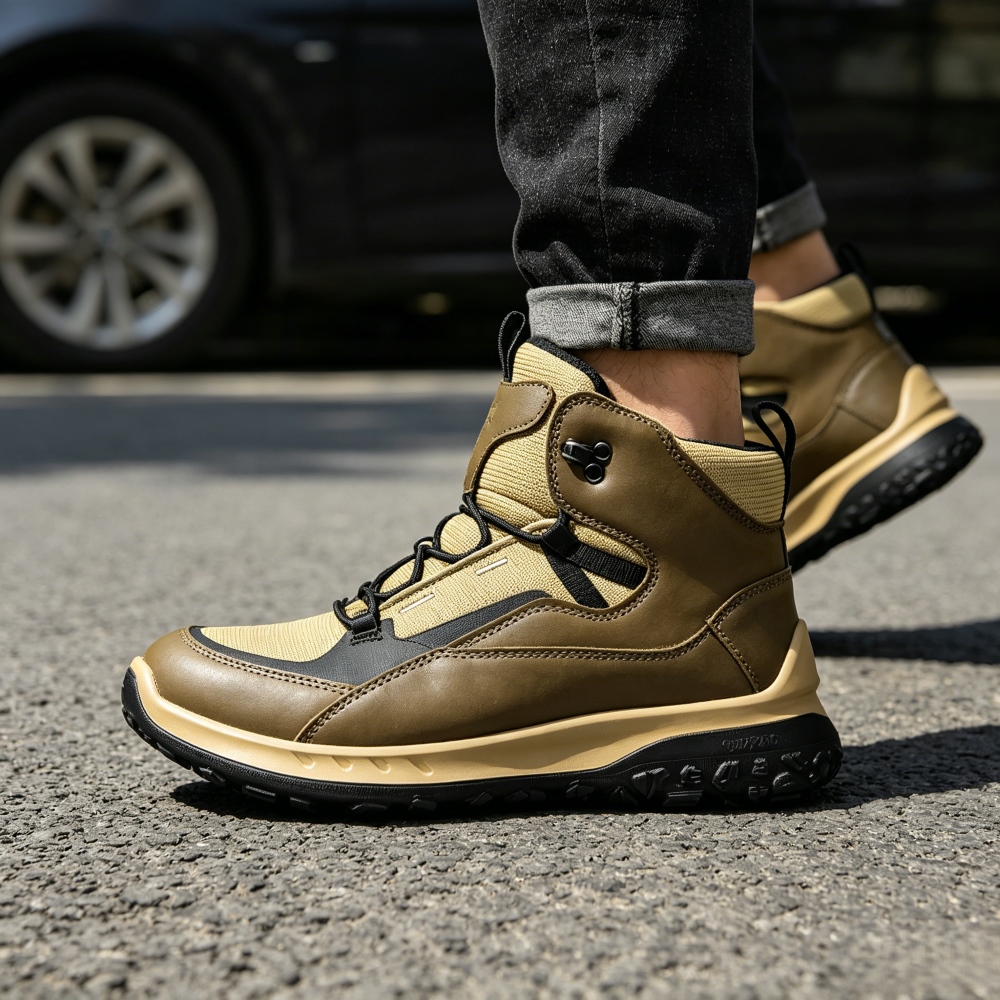 Streetwear Brands 2026 - Wysokie skórzane buty męskie luksusowej marki,