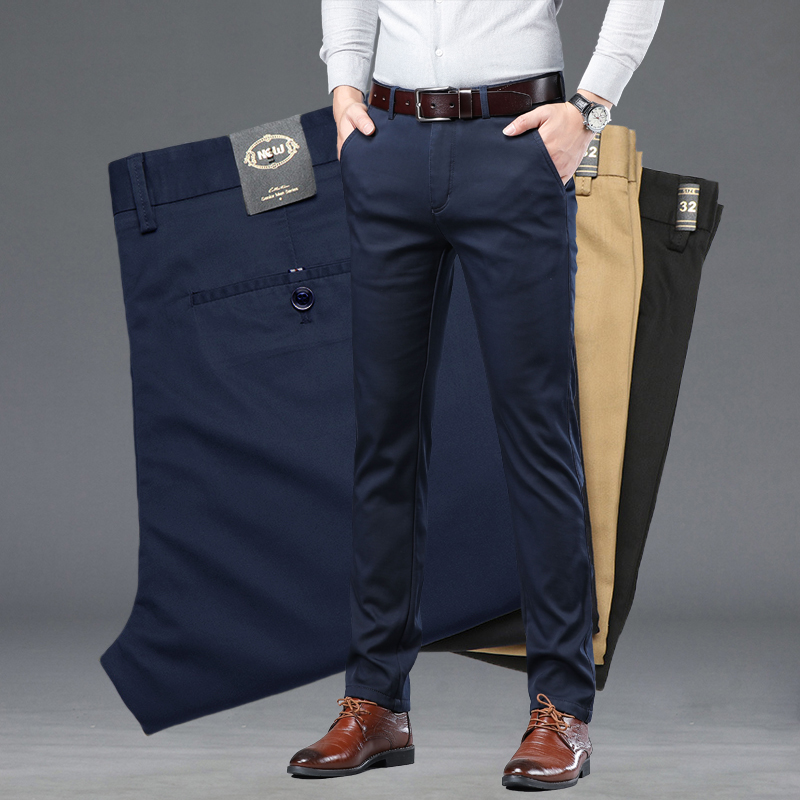 Streetwear Brand Pants - Letnie cienkie męskie spodnie garniturowe moda