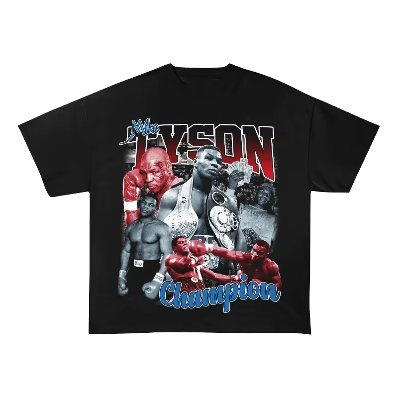 Streetwear Brand Trends - Koszulka retro z nadrukiem Mike'a Tysona,