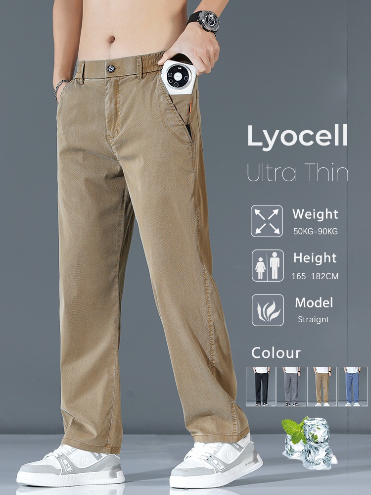 Streetwear Brand Pants - Ultracienkie Lyocell modne luźne spodnie na