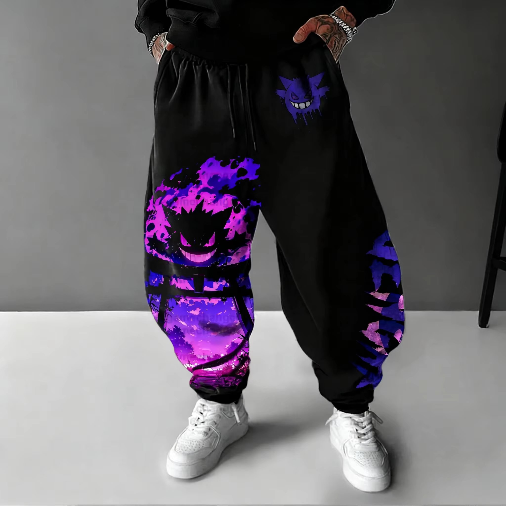 Streetwear Brand Beanie - Spodnie dresowe Y2K 2026 Pokemon Gengar