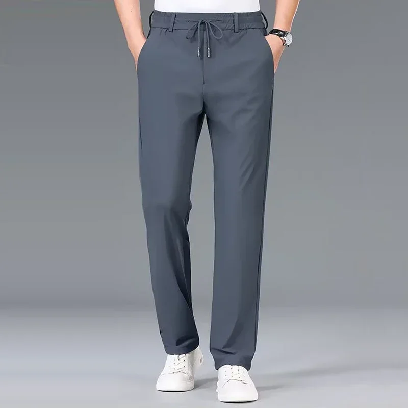 Streetwear Brand Pants - Męskie spodnie z elastyczną talią Męskie,