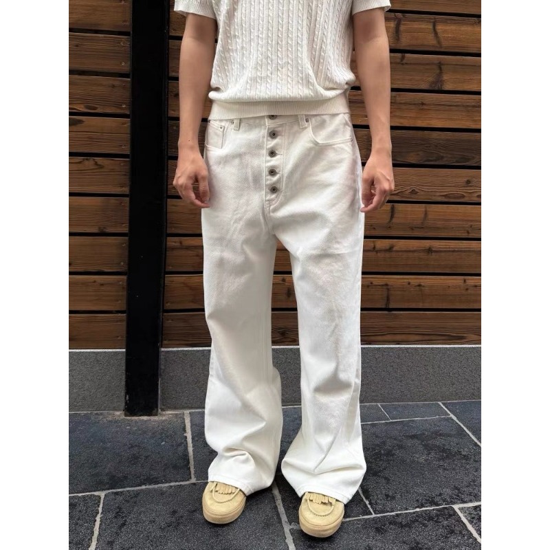 Męskie białe jeansy z szerokim – Streetwear Brand Pants recenzja i cena